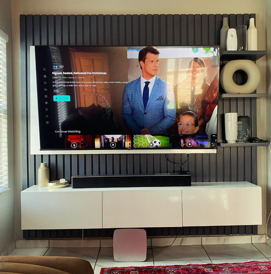 Modern Black Slat Feature Wall