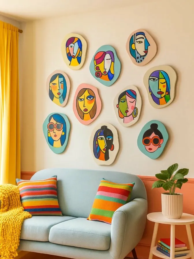 Colorful Abstract Face Art Collection