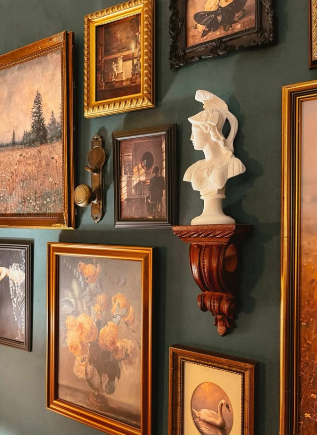 Classic Gallery Wall with Golden Frames