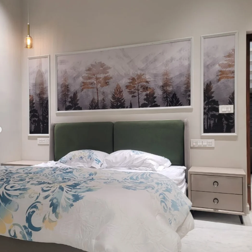 Serene Forest Landscape Headboard