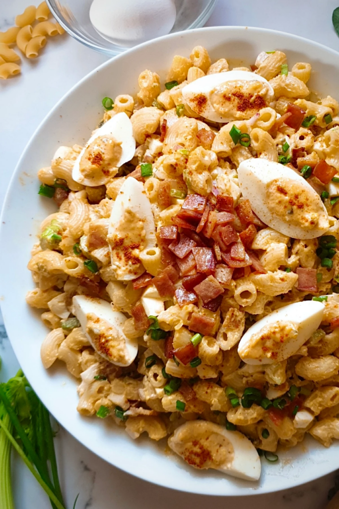 Deviled Egg Macaroni Salad