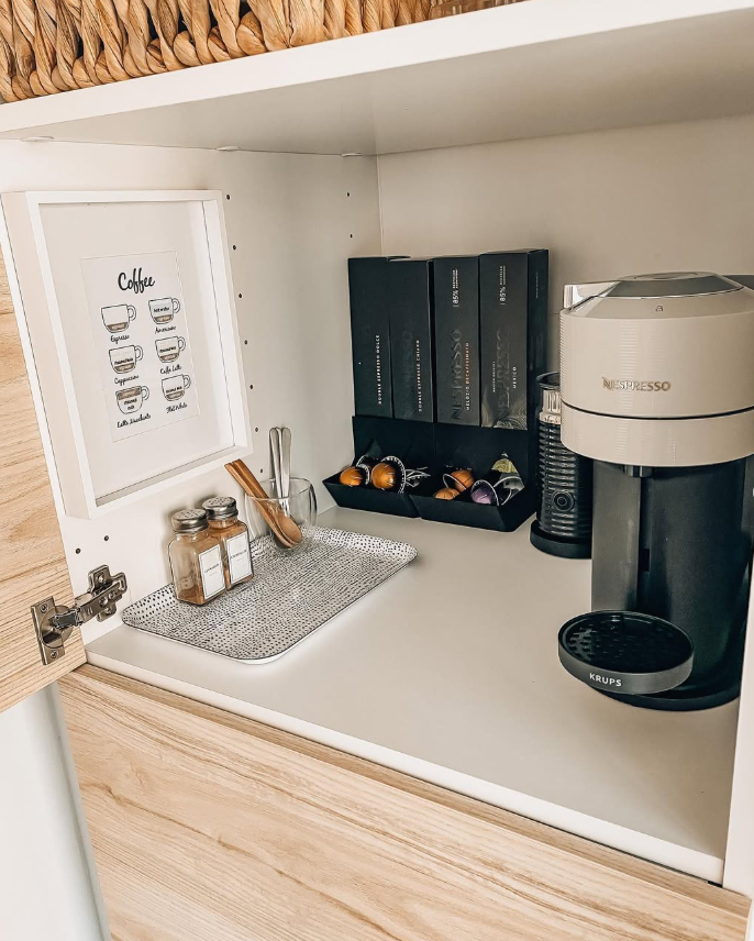 Minimalist Nespresso Cabinet Nook