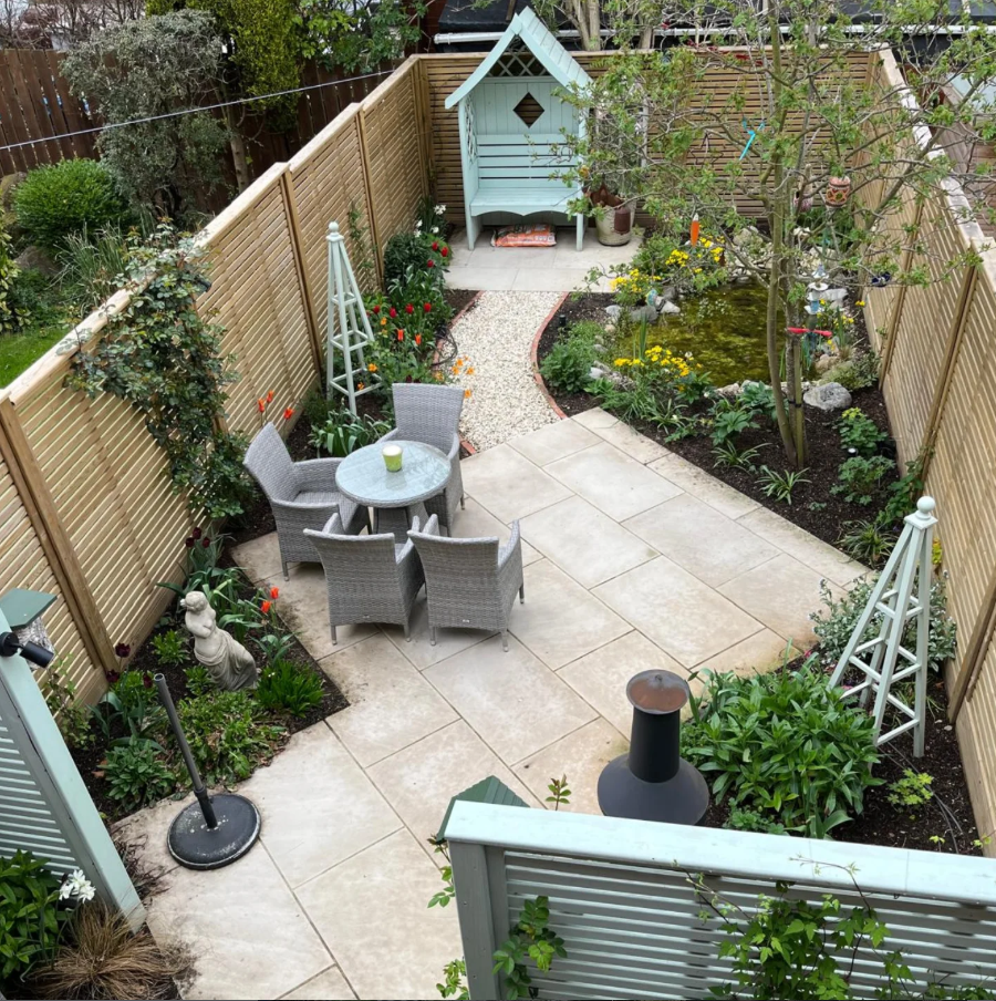 Cottage-Style Garden with Gravel Path
