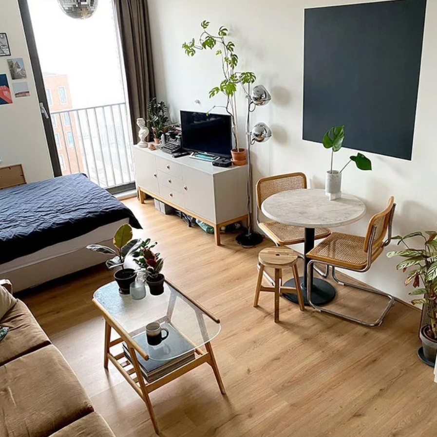 Clean Scandinavian Studio with Dining Nook