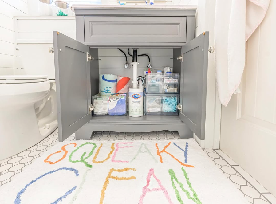 Colorful Kids' Bathroom Cabinet