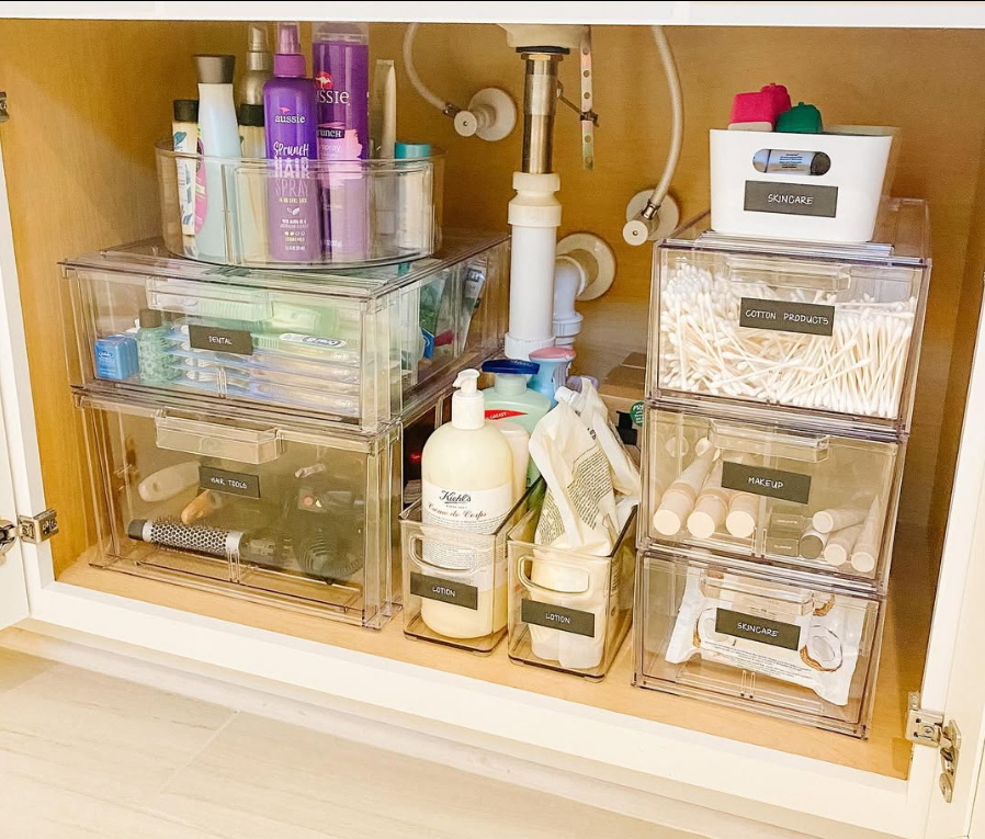 Labeled Stackable Drawer Units