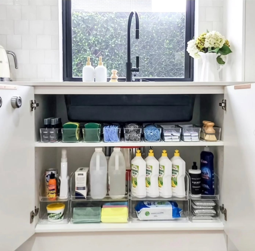Kitchen Sink with Shelf and Bins
