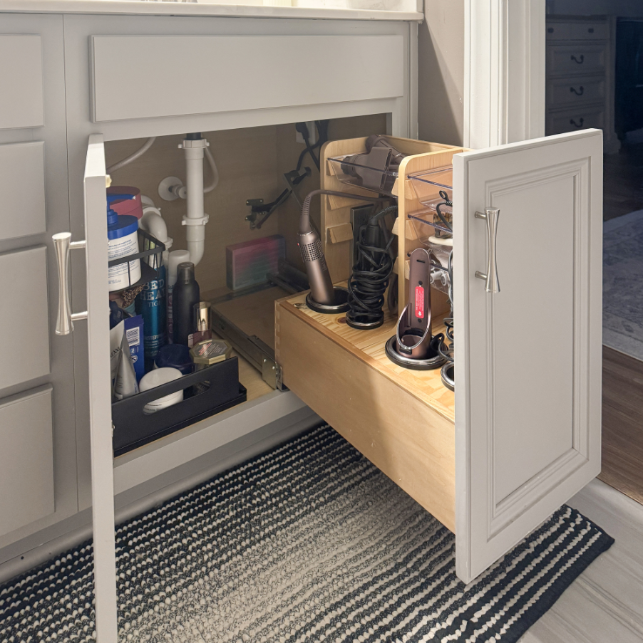 Pull-Out Tray for Hair Tools