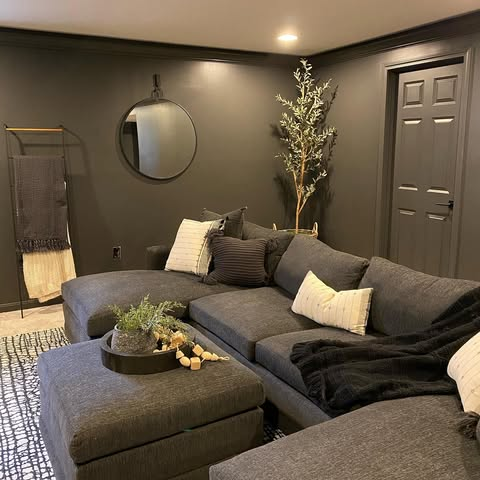 Cozy Gray Media Lounge