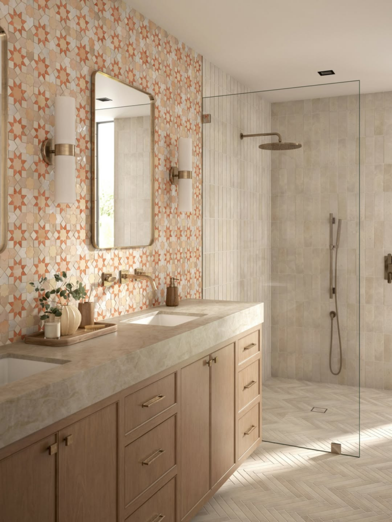 Warm Terracotta Mosaic Accent