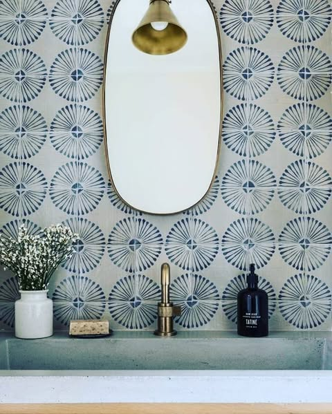 Blue Medallion Mosaic Tile