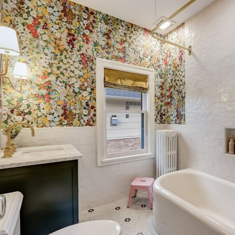 Vibrant Floral Maximalist Wallpaper