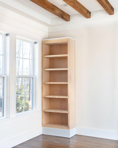 DIY Plywood Built-In Bookshelf