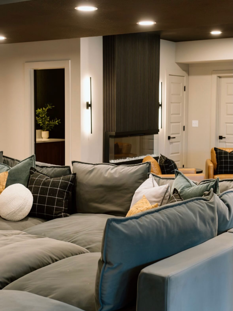 Modern Moody Media Room